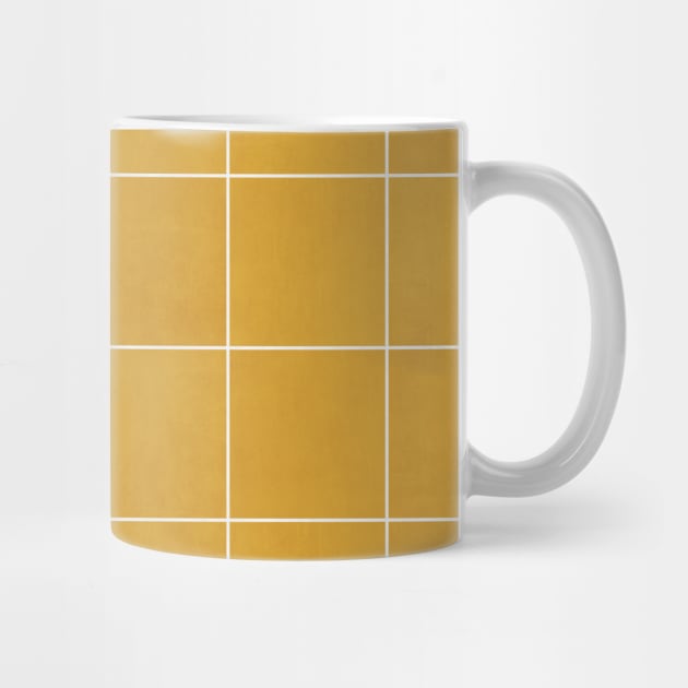 Large Grid Pattern - Mustard Yellow by ZoltanRatko